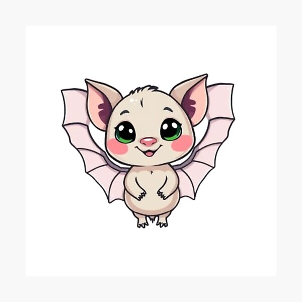 Item preview, Adorable Pallid Bat – Minimal Cute Bat Design designed and sold by MystiColo.