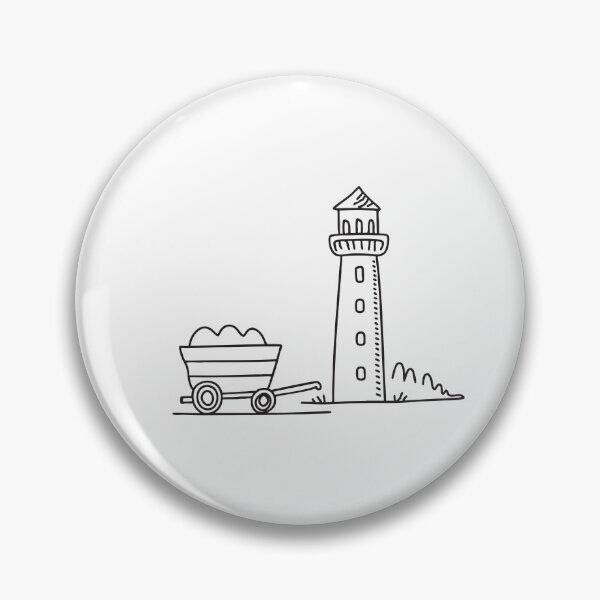 Item preview, A tower beside a broken cart resting on the field designed and sold by rasagamastore.
