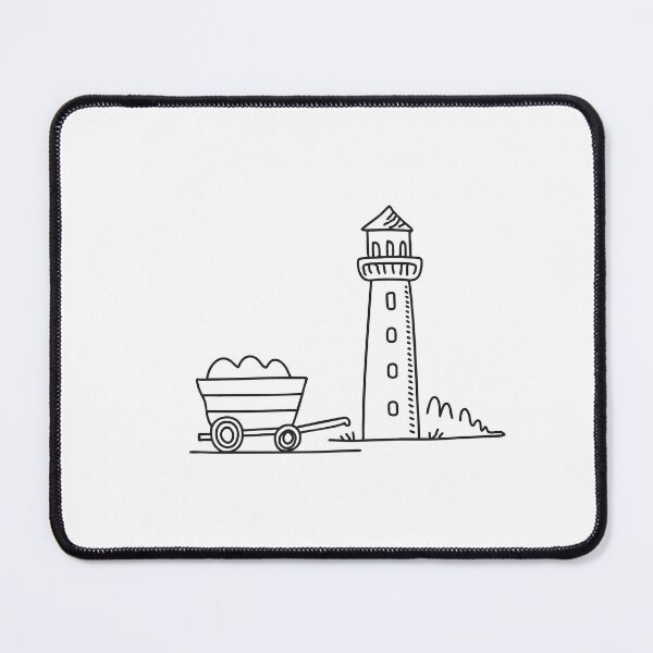 Item preview, A tower beside a broken cart resting on the field designed and sold by rasagamastore.