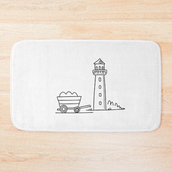 Item preview, A tower beside a broken cart resting on the field designed and sold by rasagamastore.