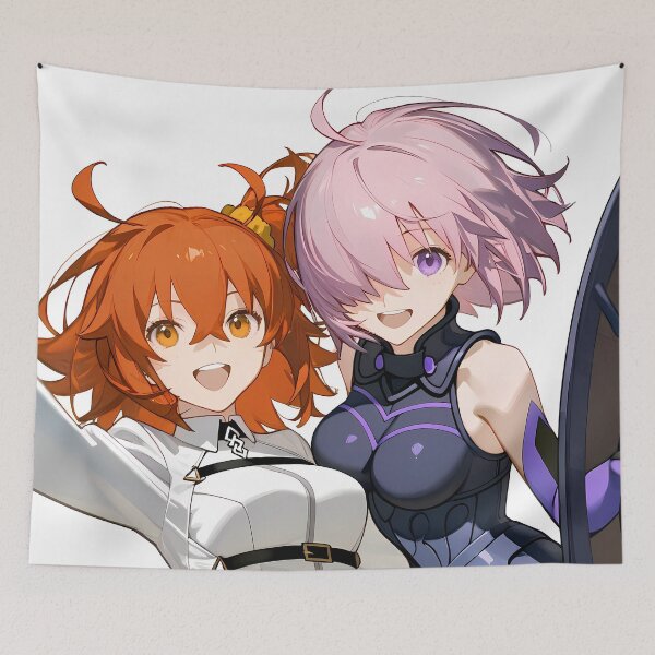 Item preview, Shielder Mash Kyrielight And Ritsuka Fujimaru Together Fate Grand Order Anime Girl designed and sold by thedarvills.