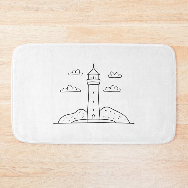 Item preview, A tower standing beside a hill under a clear sky designed and sold by rasagamastore.