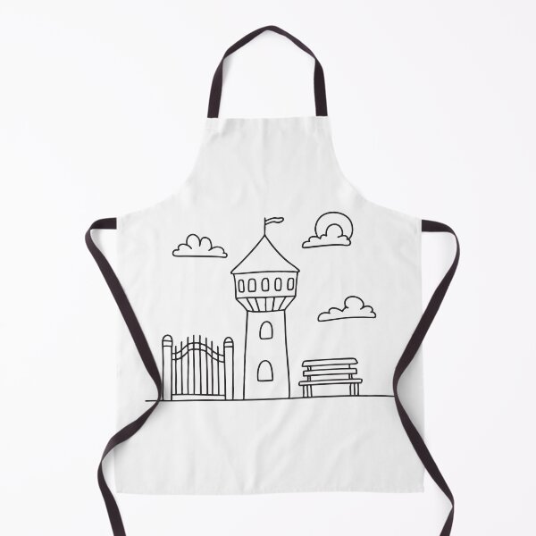 Item preview, A tower standing near a small gate and bench designed and sold by rasagamastore.