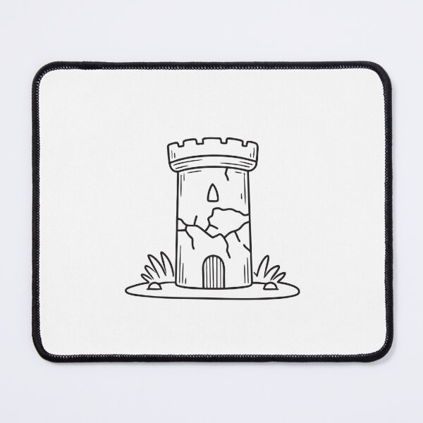 Item preview, A cracked tower standing by a grassy patch designed and sold by rasagamastore.
