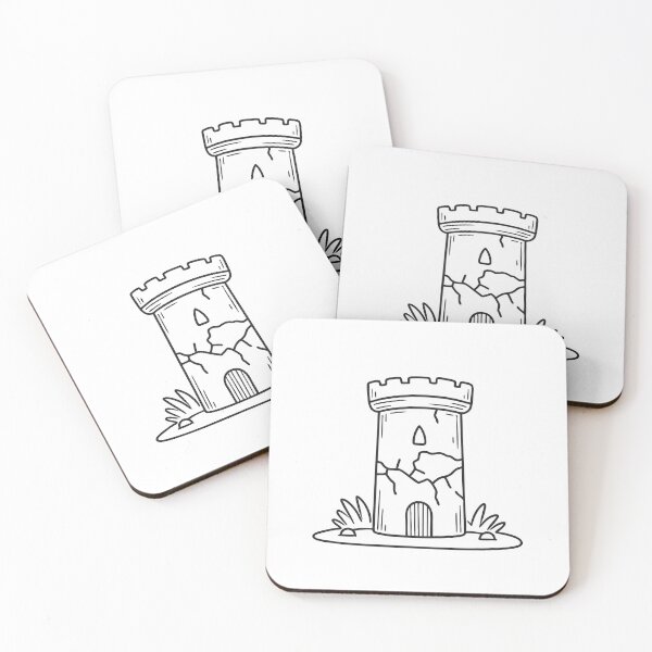 Item preview, A cracked tower standing by a grassy patch designed and sold by rasagamastore.