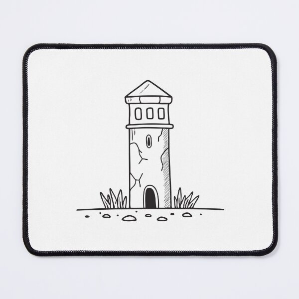 Item preview, A tower showing cracks next to grassy ground designed and sold by rasagamastore.