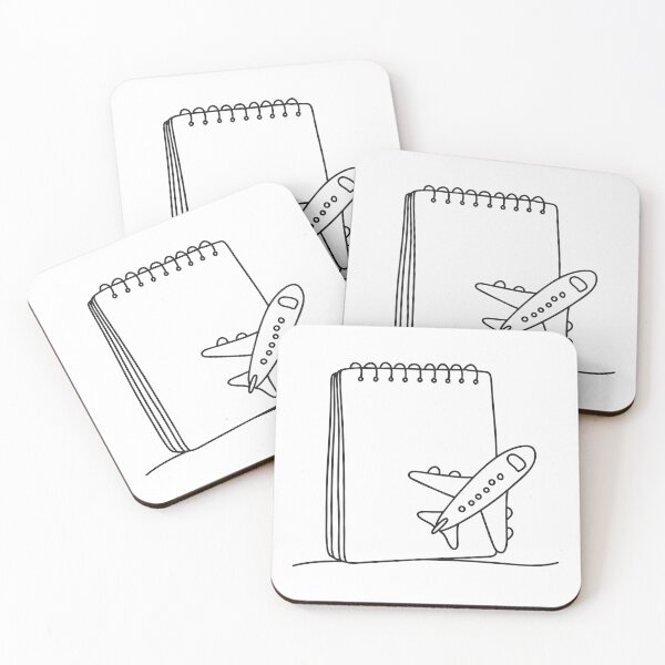 Item preview, A toy airplane beside a sketchpad and marker designed and sold by rasagamastore.