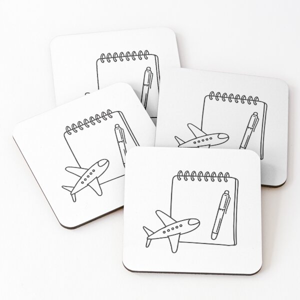 Item preview, A toy airplane resting near a sketchbook and pen designed and sold by rasagamastore.