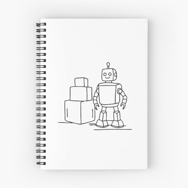 Item preview, A toy robot placed near a stacked box of blocks designed and sold by rasagamastore.