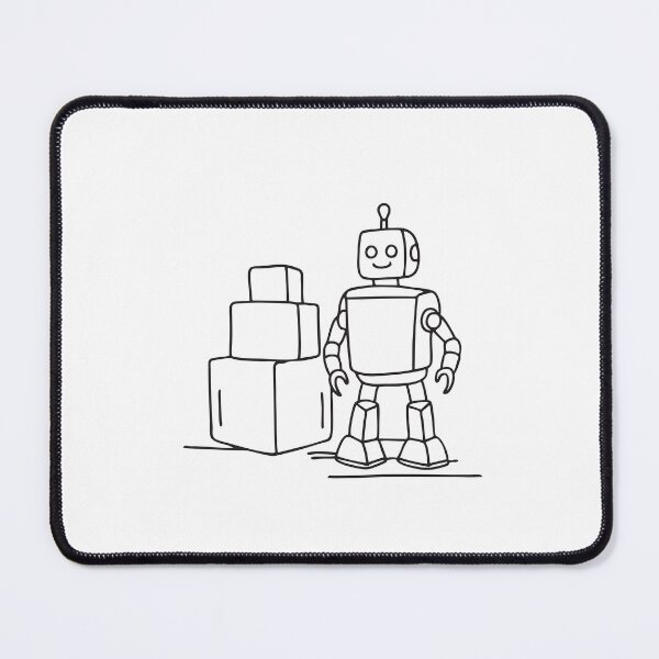 Item preview, A toy robot placed near a stacked box of blocks designed and sold by rasagamastore.