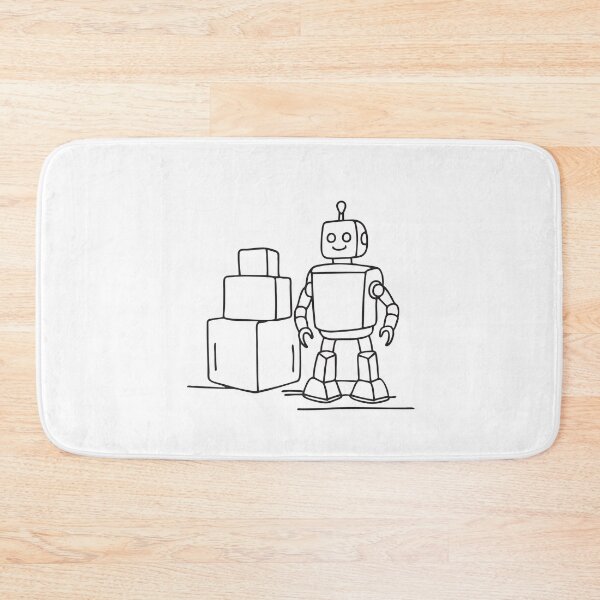 Item preview, A toy robot placed near a stacked box of blocks designed and sold by rasagamastore.