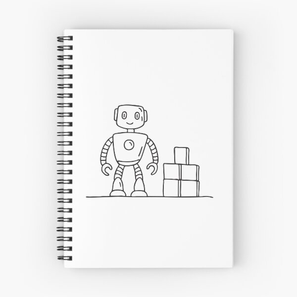 Item preview, A toy robot standing near a block box pile designed and sold by rasagamastore.