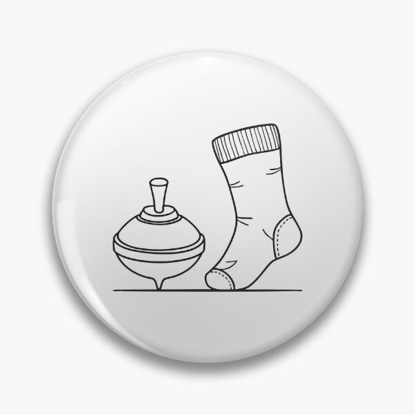 Item preview, A toy spinning top near a sock under the table designed and sold by rasagamastore.