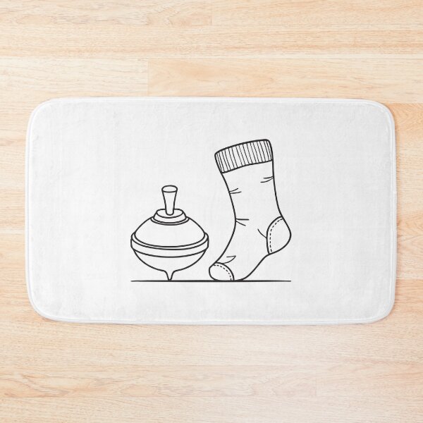 Item preview, A toy spinning top near a sock under the table designed and sold by rasagamastore.