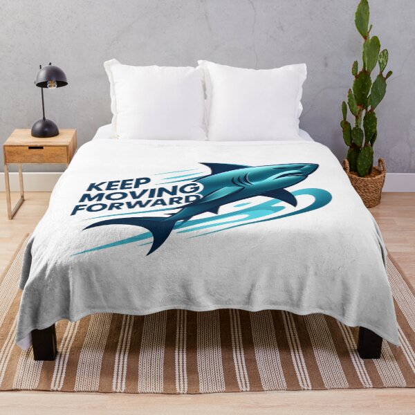 Item preview, Keep Moving Forward Shark - Motivational Neon Design designed and sold by MKreative Studio.