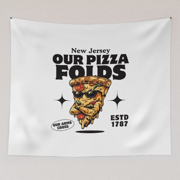 Item preview, New Jersey : our pizza folds, our arms cross designed and sold by Peerless-Prime.