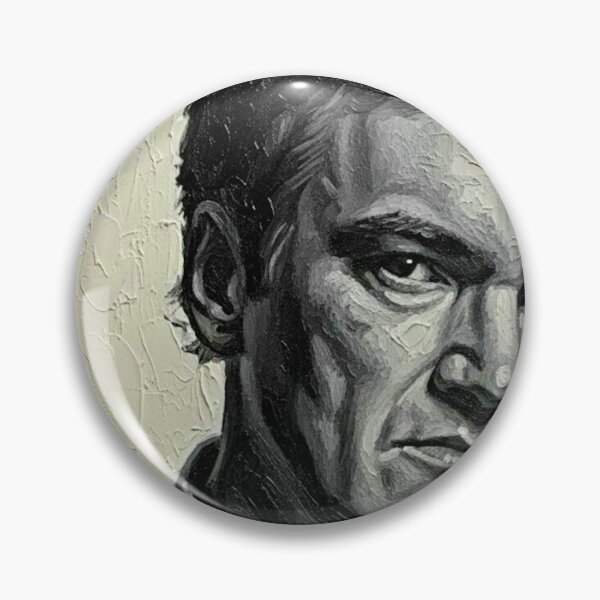 Item preview, Black and White Filmmaker Portrait | Vintage Camera Director Art | Monochrome Impasto Cinema Painting designed and sold by Art's Diner.