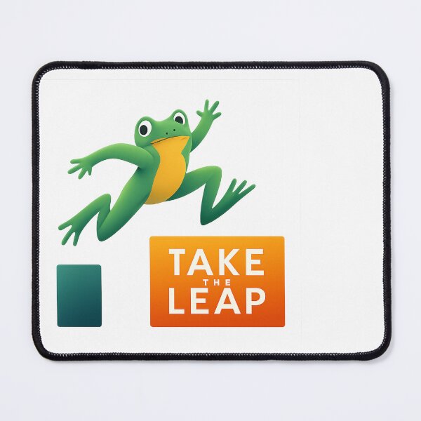 Item preview, Take the Leap - Motivational Frog Jump Illustration designed and sold by MKreative Studio.