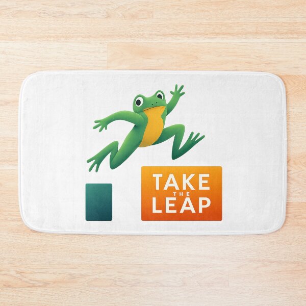 Item preview, Take the Leap - Motivational Frog Jump Illustration designed and sold by MKreative Studio.