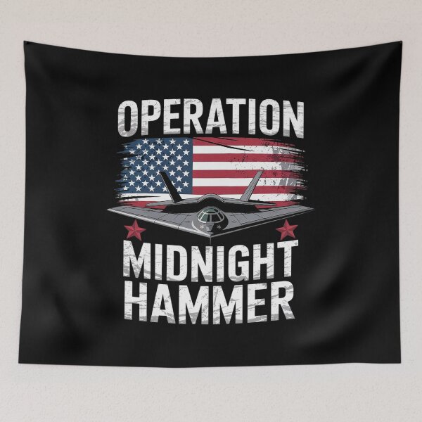 Item preview, Operation Midnight Hammer B-2 Stealth Bomber Jet USA Flag  designed and sold by KotexTemu.