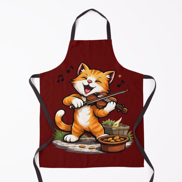 Item preview, Joyful cat and violin Music Illustration designed and sold by ZuToMi.