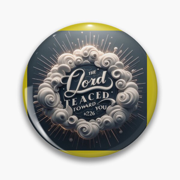Item preview, The Lord Turn His Face Toward You – Peaceful 3D Christian Blessing Label (Numbers 6:26), designed and sold by PaintMeWorld.