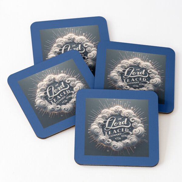 Item preview, The Lord Turn His Face Toward You – Peaceful 3D Christian Blessing Label (Numbers 6:26), designed and sold by PaintMeWorld.