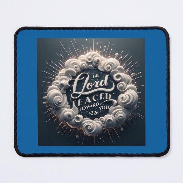 Item preview, The Lord Turn His Face Toward You – Peaceful 3D Christian Blessing Label (Numbers 6:26), designed and sold by PaintMeWorld.