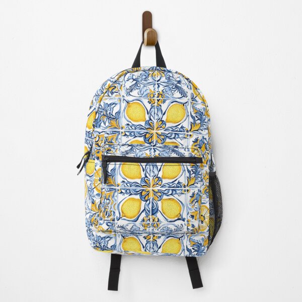 Item preview, Sicilian Mediterranean Tiles and Lemon Dolce Vita Pattern designed and sold by PG Illustration.