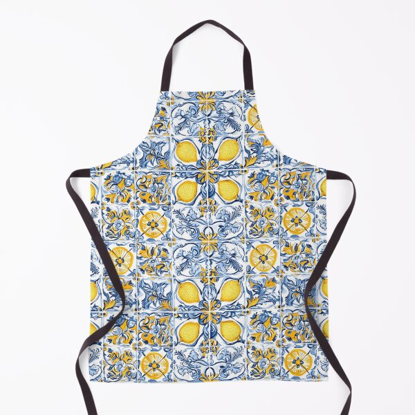 Item preview, Sicilian Mediterranean Tiles and Lemon Dolce Vita Pattern designed and sold by PG Illustration.