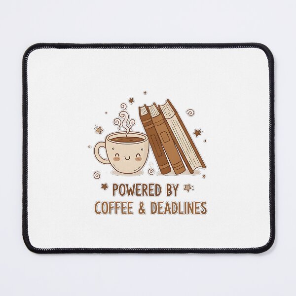 Item preview, Powered By Coffee & Deadlines – Aesthetic Study designed and sold by MukuMint.