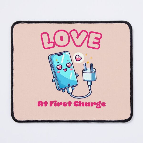 Item preview, Love at first charge, kawaii matching couple designed and sold by coloursforkids.