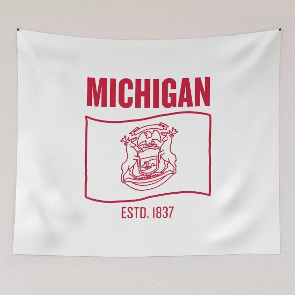 Item preview, Michigan flag designed and sold by Peerless-Prime.