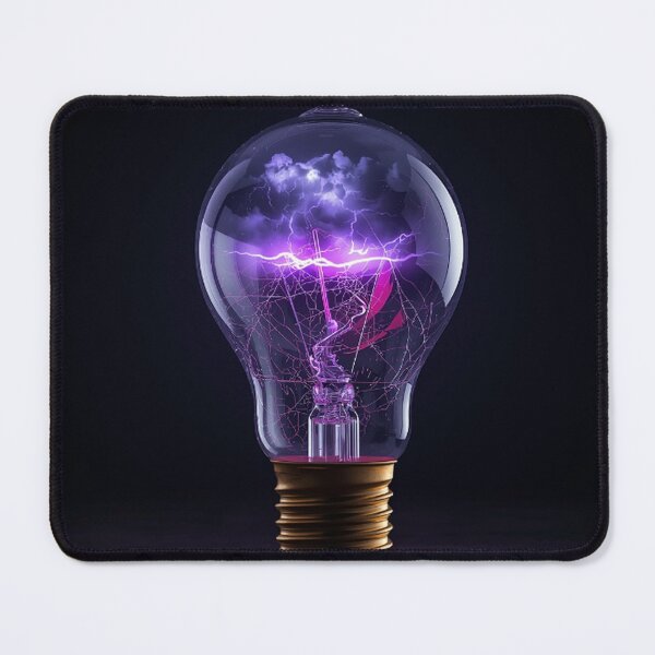 Item preview, Purple Lightning Dancing in a Vintage Bulb designed and sold by Wonderful Designs.