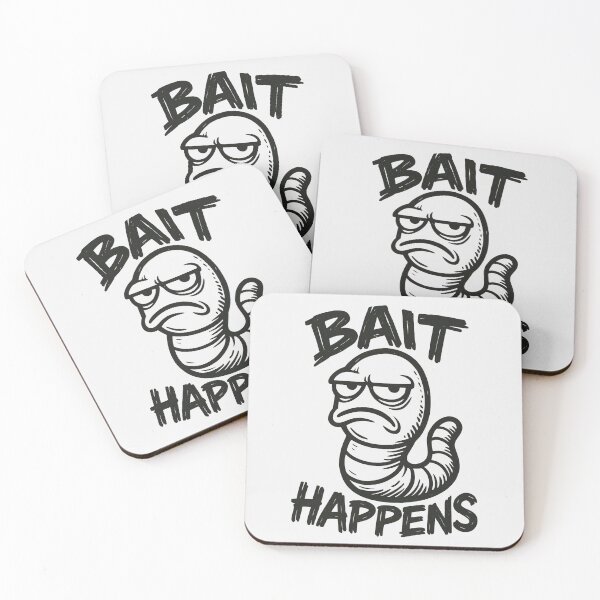 Item preview, Bait Happens Funny Fishing Quote designed and sold by EimSol.