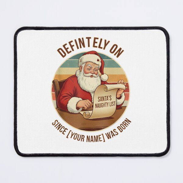 Item preview, Vintage Santa Naughty List Art - Retro 1950s Christmas Illustration T-Shirt designed and sold by ZyxDes.