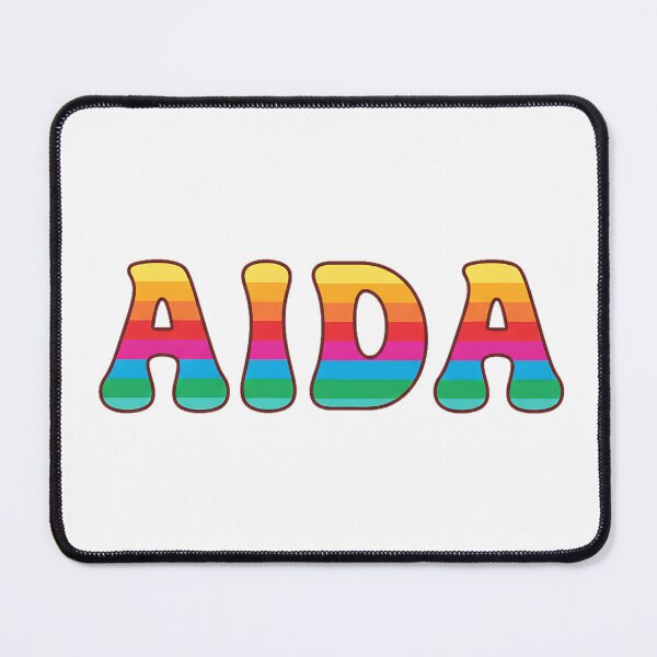 Item preview, ❤️ Aida Personalized Name Wavy Retro Shirt, Coffee Mug, Sticker Gift designed and sold by HelixPedia.