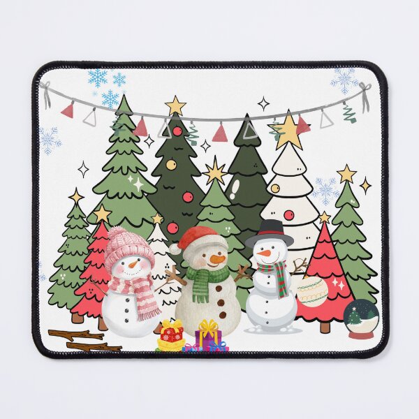 Item preview, Cute Christmas Snowmen & Festive Tree Illustration | Cozy Winter Holiday Art designed and sold by NORTHLOOM.