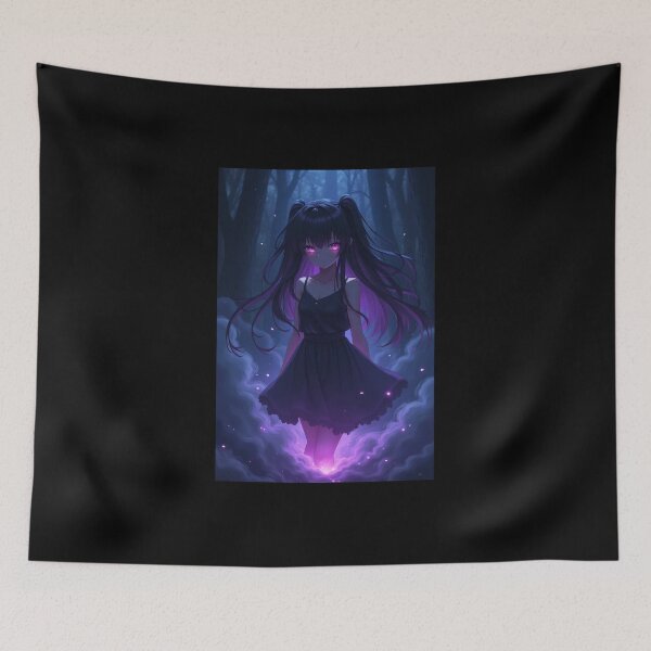 Item preview, Dark Anime Spirit Girl – Cursed Aura Aesthetic Art designed and sold by OhmAuraArt.