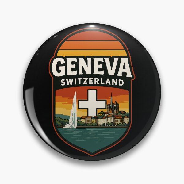 Item preview, Geneva Switzerland Retro Travel designed and sold by TomFrontierArt.