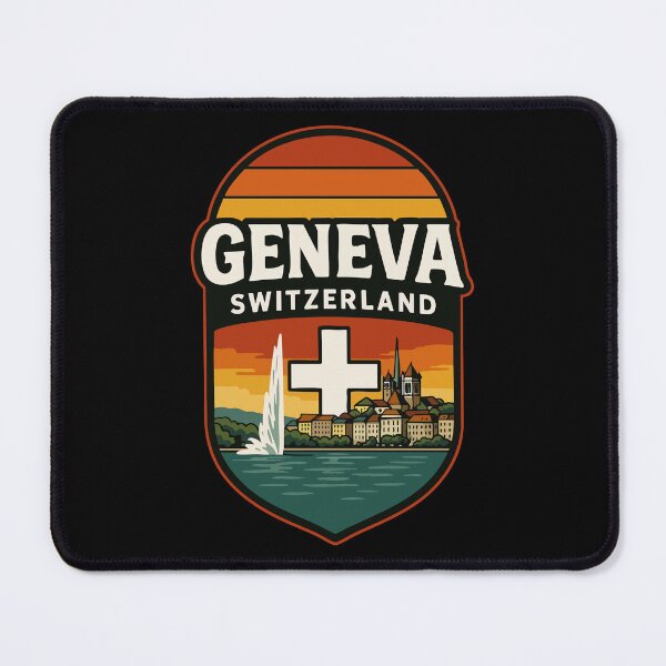 Item preview, Geneva Switzerland Retro Travel designed and sold by TomFrontierArt.