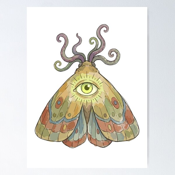 Item preview, Cosmic Horror: Tentacle Moth Seer designed and sold by bapupa.