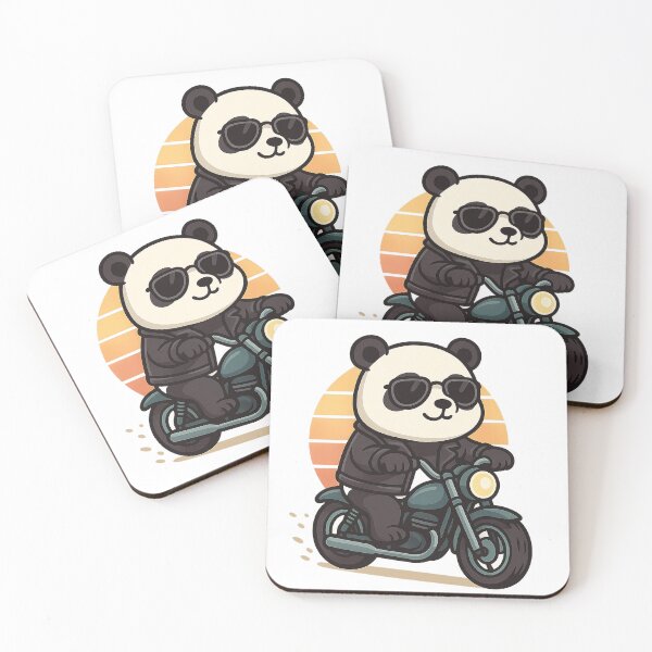 Item preview, Cool Panda Biker Sunset Ride designed and sold by the-dovlat.