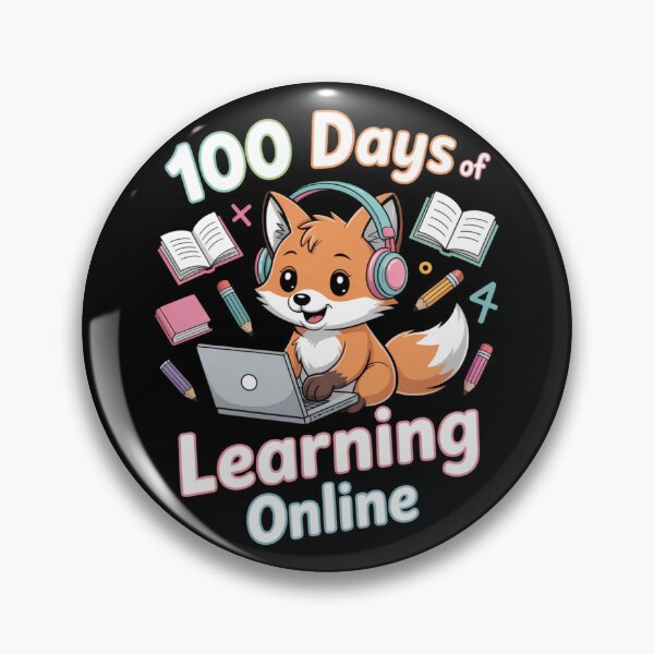 Item preview, 100 Days of Learning Online - Cute Fox Student designed and sold by DarylWelsh2024.