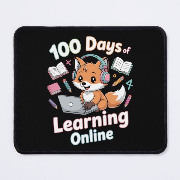Item preview, 100 Days of Learning Online - Cute Fox Student designed and sold by DarylWelsh2024.