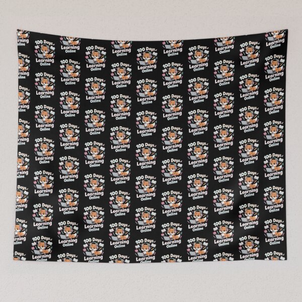 Item preview, 100 Days of Learning Online - Cute Fox Student designed and sold by DarylWelsh2024.