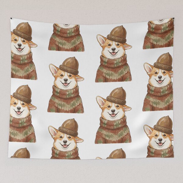 Item preview, Magical Cottagecore: Acorn Cap Corgi designed and sold by bapupa.