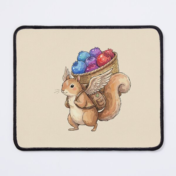 Item preview, Magical Cottagecore: Berry-Picking Squirrel Sprite designed and sold by bapupa.