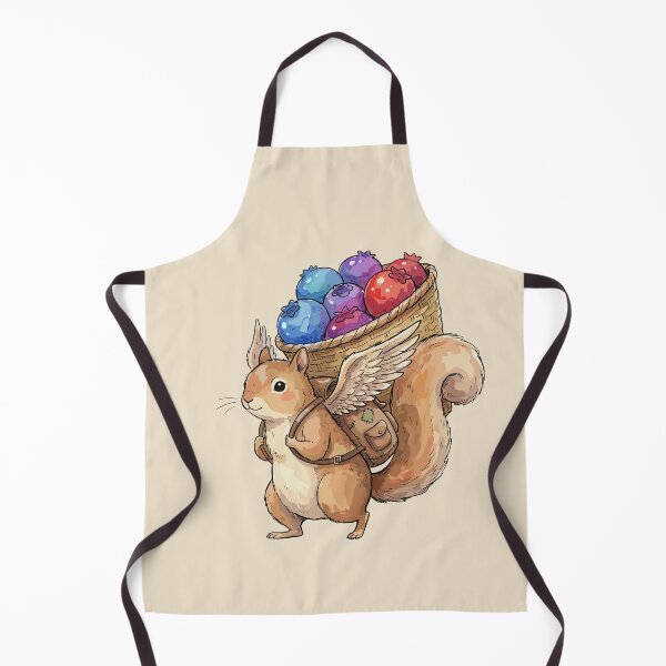 Item preview, Magical Cottagecore: Berry-Picking Squirrel Sprite designed and sold by bapupa.
