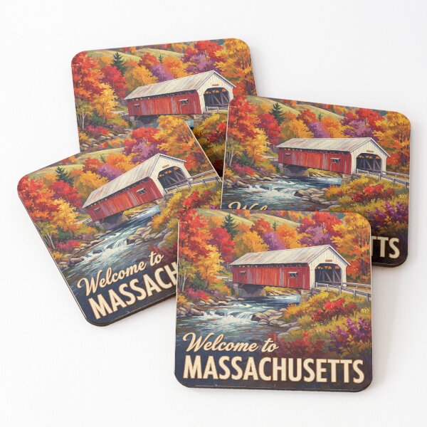 Item preview, Vintage Berkshires Autumn Foliage Massachusetts Travel Poster Art designed and sold by Cozy-Old-Pub.